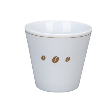 Krasilnikoff - Espresso-Tasse, Mokka-Tasse - goldene Kaffeebohnen - Porzellan - Farbe: weiß - (ØxH) 6 x 6 cm im Sale
